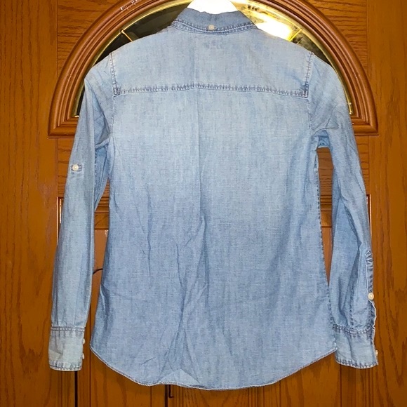 J. Crew The Perfect Shirt Chambray Ombré Blue Button Down Shirt - Picture 13 of 16